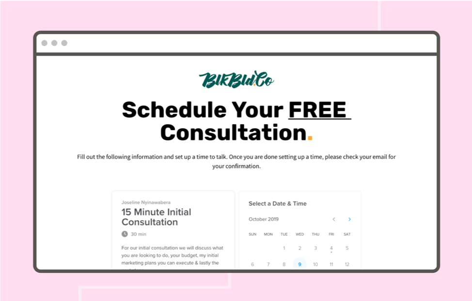 free consultation landing page
