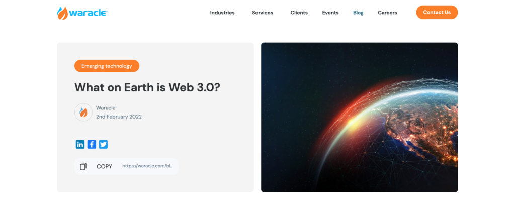 Web 3.0 tech content marketing agency