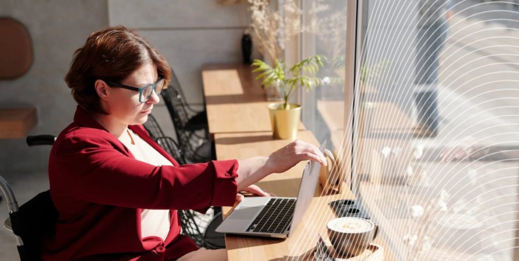 Woman on her laptop